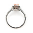 Ring Engagement Halo 1ct Pink Radiant Lab Grown Diamond .75ctw Near Colorless Lab Grown Diamonds 14ktt 1.6mm Sz7 3.01g 126070020