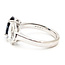 Ring Engagement Toi et Moi 1ct Pear Shape Lab Grown Diamond 1.75ct Sapphire 14kw 2.5mm Sz5 3.75g 126070005