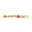 Ring Bridal Milgrain .04ctw Round Diamonds .04ctw Red Ruby 14ky 1.8mm Sz7 1.56g 126070033