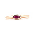 Ring Solitaire East/West 0.27 Red Ruby 14kr 1.9mm Sz7 2.49g 126070032