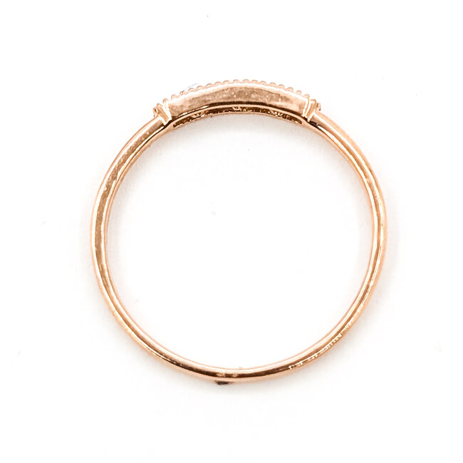 Ring 7-Stone Milgrain 0.08ctw Round Diamonds 14kr 1.4mm Sz7 1.05g 126070040