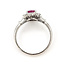 Ring Halo .75ctw Round Diamonds 1.01ct Red Ruby pt900 2.35mm Sz7 5.62g 126070048
