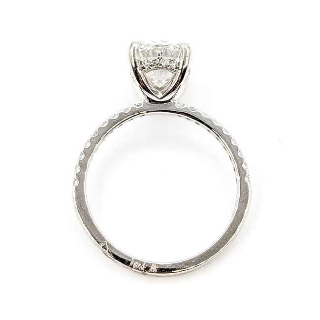 Ring Engagement Hidden Halo 2.6ct Oval Lab Grown Diamond .10ctw Lab Grown Diamonds 14kw 1.7mm Sz7 3.29g 126070053