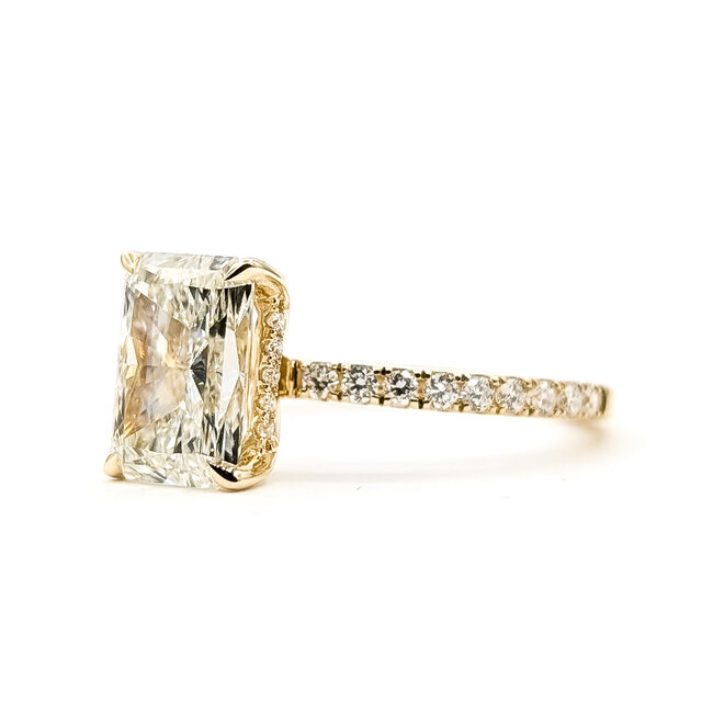 Ring Engagement Hidden Halo 2ct Radiant Lab Grown Diamond .25ctw Lab Grown Diamonds 14ky 1.6mm Sz7 2.73g 126070054