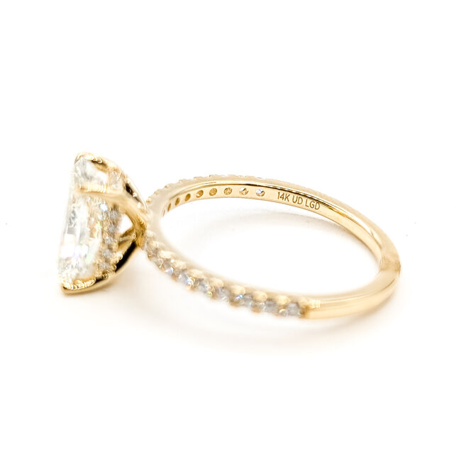 Ring Engagement Hidden Halo 2ct Radiant Lab Grown Diamond .25ctw Lab Grown Diamonds 14ky 1.6mm Sz7 2.73g 126070054