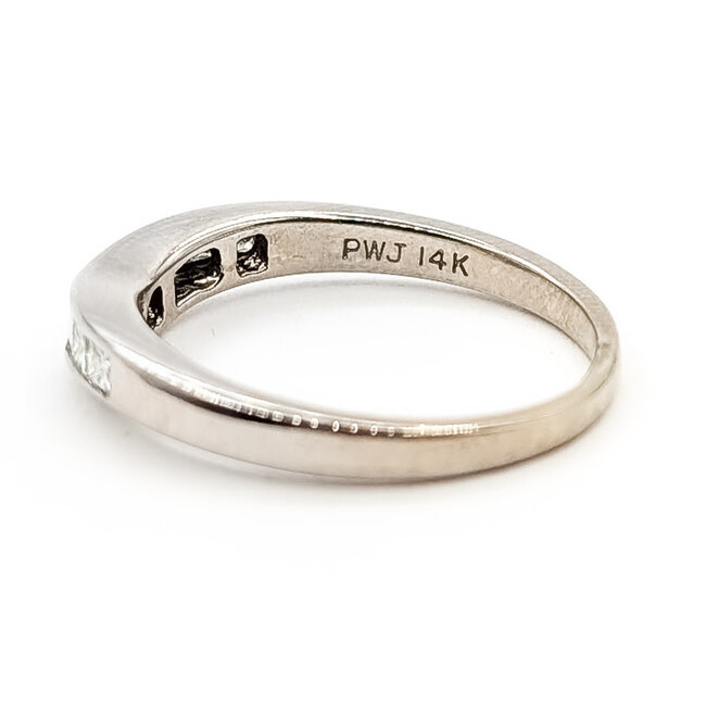 Ring Bridal Contour 0.25 Princess Cut Diamonds 14kw 2.75mm Sz7 2.81g 126070050
