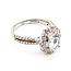Ring Double Halo Split Shank .88ctw Round Diamonds .88ct Sky blue Aquamarine 14kw 4mm Sz7 5.48g 126070051