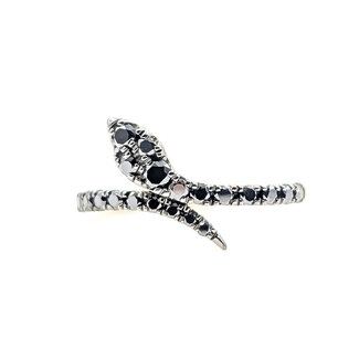 Ring Snake .50ctw Round Diamonds 14ky 2.1mm Sz7 2.9g 126070044