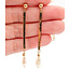 Earrings Dangle 10x5mm White FWP 14ky 2.1x.1" 1.9g 226060015