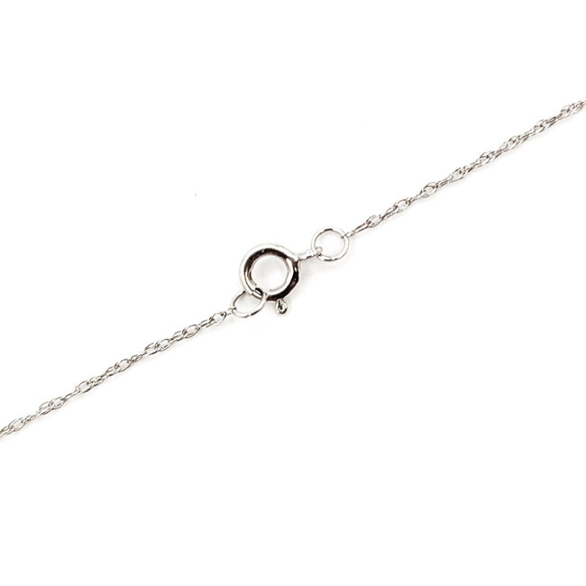 Necklace Halo .06ctw Round Diamonds .70ct Red Ruby 10kw 9x7mm 18" 1.01g 126070064