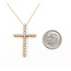Pendant Cross W/Chain .50ctw Round Lab Grown Diamonds 14ky 1.25x.9" 2.54g 126070062