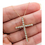 Pendant Cross W/Chain .50ctw Round Lab Grown Diamonds 14ky 1.25x.9" 2.54g 126070062