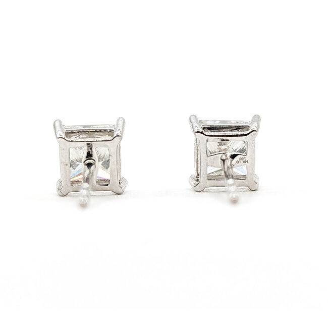 Earrings Stud 1.75ctw Princess Cut Lab Grown Diamonds 14kw 5.3mm 1.32g 126070063