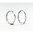 Earrings Hoop 2 Round Lab Grown Diamonds 14kw 1.1" 6.63g 126070070