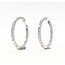 Earrings Hoop 2 Round Lab Grown Diamonds 14kw 1.1" 6.63g 126070070