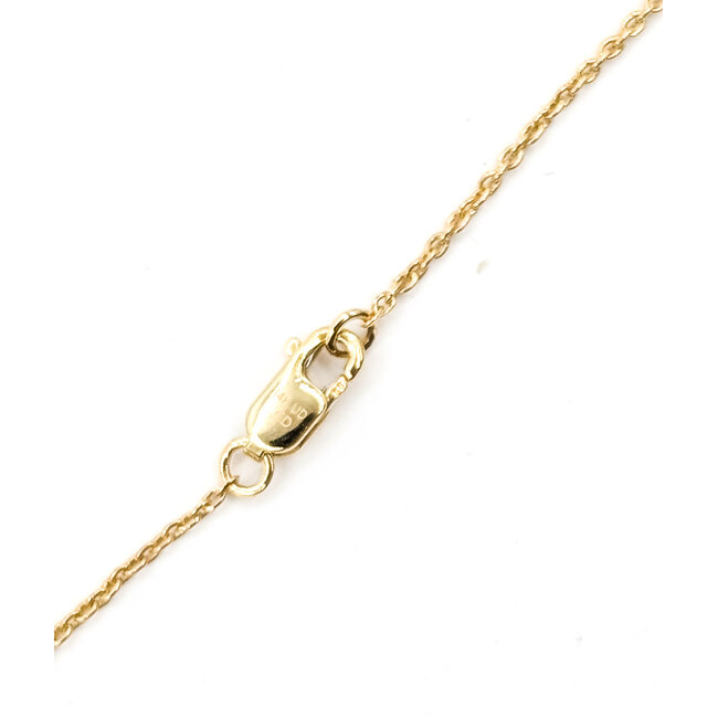 Necklace Solitaire 1ct Round Brilliant Cut Lab Grown Diamond 14ky 6.5mm 18" 2.75g 126070073