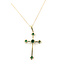 Pendant Cross .45ctw Green Emerald 10ky 18" 1.17g 126070068