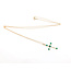 Pendant Cross .45ctw Green Emerald 10ky 18" 1.17g 126070068