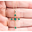 Pendant Cross .45ctw Green Emerald 10ky 18" 1.17g 126070068