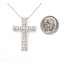 Pendant Cross 1.25ctw Round Lab Grown Diamonds 10kw 1.25x.9" 2.93g 126070067