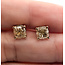 Earrings Stud 2ctw Cushion Lab Grown Diamonds 14ky 6x6mm 1.67g 126070075