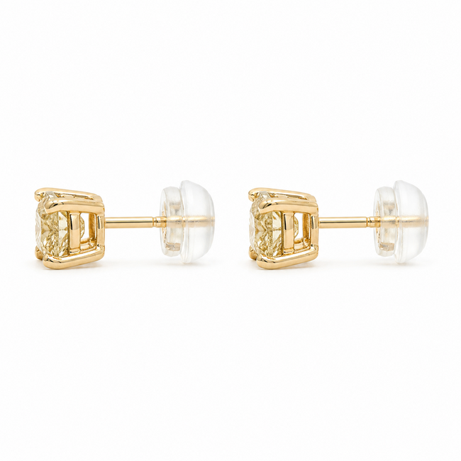 Earrings Stud 2ctw Cushion Lab Grown Diamonds 14ky 6x6mm 1.67g 126070075