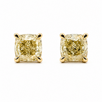 Earrings Stud 2ctw Cushion Lab Grown Diamonds 14ky 6x6mm 1.67g 126070075