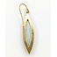 Earrings Frech Hook 11.35ctw White Opal 14ky 1.9x.4" 9.01g 126070066