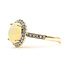 Ring Halo Milgrain .26ctw Round Diamonds 1.25ct White Opal 14ky 2.2mm Sz7 3.3g 126070052
