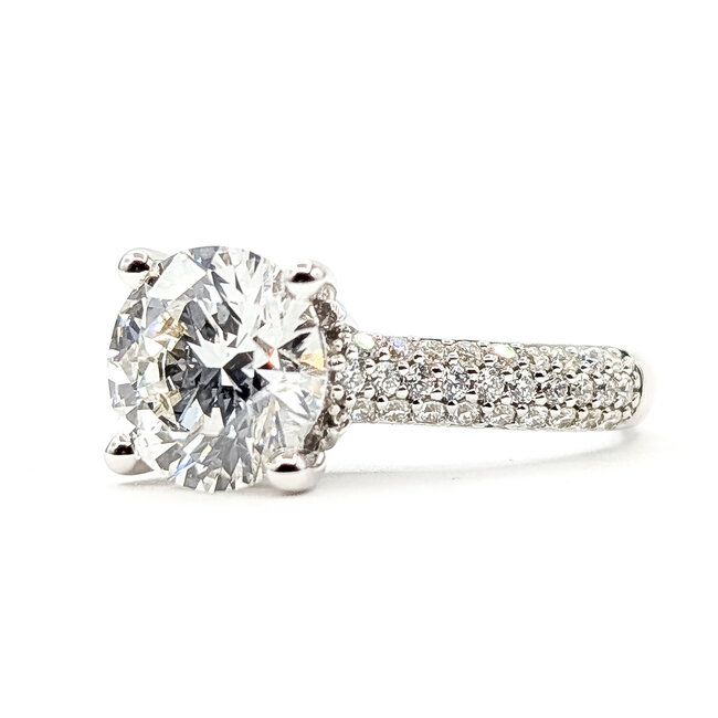 Ring Engagement 2.50ct Round Brilliant Cut Lab Grown Diamond .50ctw Near Colorless Lab Grown Diamonds 14kw 3mm Sz7 4.89g 126070047