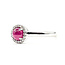 Ring Halo .10ctw Round Diamonds .85ct Red Ruby 10kw 2.2mm Sz7 2.4g 126070045