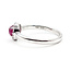 Ring Halo .10ctw Round Diamonds .85ct Red Ruby 10kw 2.2mm Sz7 2.4g 126070045