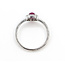 Ring Halo .10ctw Round Diamonds .85ct Red Ruby 10kw 2.2mm Sz7 2.4g 126070045