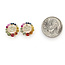 Earrings Stud Circle 0.38ctw Round Diamonds 1.50ctw Rainbow Sapphire 14ky 12mm 2.06g 126040082