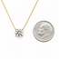 Necklace Solitaire 1ct Round Brilliant Cut Lab Grown Diamond 14ky 6.5mm 18" 2.75g 126070073