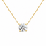 Necklace Solitaire 1ct Round Brilliant Cut Lab Grown Diamond 14ky 6.5mm 18" 2.75g 126070073