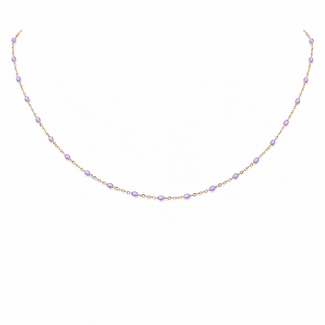 Necklace Purple Enamel 14ky 18" 1.38g 126070069
