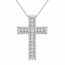 Pendant Cross 1.25ctw Round Lab Grown Diamonds 10kw 1.25x.9" 2.93g 126070067