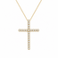 Pendant Cross W/Chain .50ctw Round Lab Grown Diamonds 14ky 1.25x.9" 2.54g 126070062