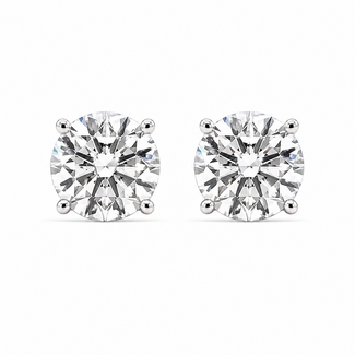 Earrings Stud 1ctw Round Lab Grown Diamond 14kw 5.1mm .95g 126070059