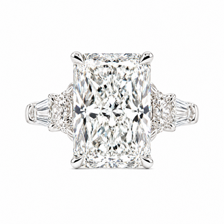 Ring Engagement 5ct Radiant Lab Grown Diamond .85ctw Lab Grown Diamonds 14kw 2.3mm Sz7 6.58g 126070057