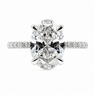Ring Engagement Hidden Halo 2.6ct Oval Lab Grown Diamond .10ctw Lab Grown Diamonds 14kw 1.7mm Sz7 3.29g 126070053