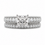Ring Engagement Set Milgrain Graduated 1ct Princess Cut Lab Grown Diamond 1.50ctw Lab Grown Diamonds 14kw 6mm Sz7 7g 126070056