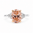 Ring Engagement 3-Stone 2.2ct Oval Lab Grown Diamond IGI: LG649435415 .43ctw Lab Grown Diamonds 14ktt 2mm Sz7 4.14g 126070055