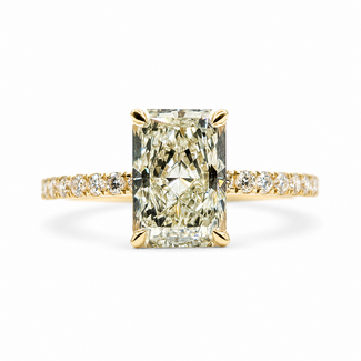 Ring Engagement Hidden Halo 2ct Radiant Lab Grown Diamond .25ctw Lab Grown Diamonds 14ky 1.6mm Sz7 2.73g 126070054