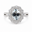 Ring Double Halo Split Shank .88ctw Round Diamonds .88ct Sky blue Aquamarine 14kw 4mm Sz7 5.48g 126070051