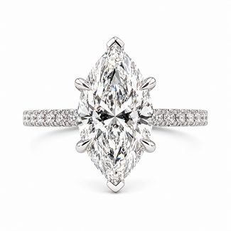 Ring Engagement 3ct Marquise Lab Grown Diamond IGI: LG774635225 .26ctw Near Colorless Lab Grown Diamonds 14kw 1.85mm Sz7 4.31g 126070049