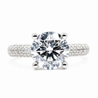 Ring Engagement 2.50ct Round Brilliant Cut Lab Grown Diamond .50ctw Near Colorless Lab Grown Diamonds 14kw 3mm Sz7 4.89g 126070047