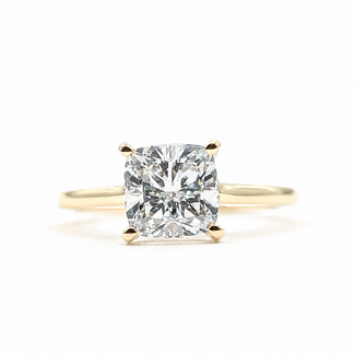 Ring Engagement Hidden Halo 1.90ct Cushion Lab Grown Diamond .10ctw Lab Grown Diamonds 14ky 1.75mm Sz7 2.95g 126070029