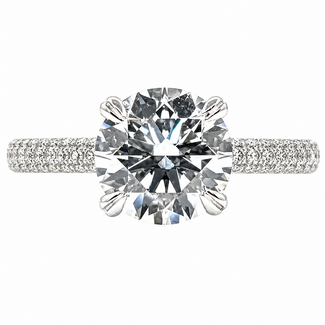 Ring Engagement Hidden Halo 2ct Round Brilliant Cut Lab Grown Diamond .75ctw Near Colorless Lab Grown Diamonds 14kw 2.5mm Sz7 3.72g 126070025